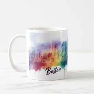 Taza De Café Horizonte urbano de la ciudad de Boston, Boston Ma
