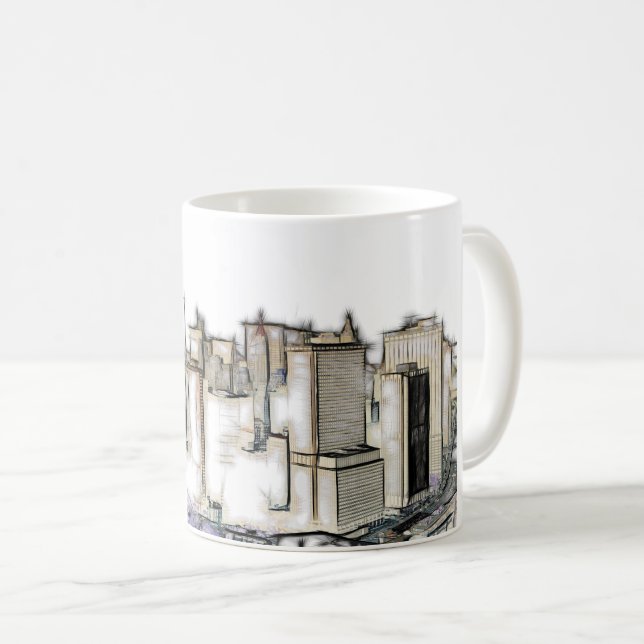 Taza De Café Horizonte urbano de Nueva York (Anverso derecho)