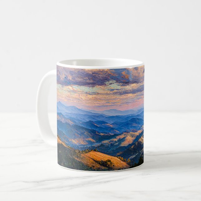 Taza De Café Horizontes Azules sin Fin (Anverso izquierdo)