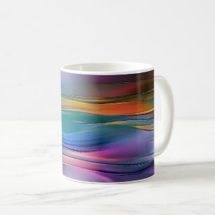 Taza De Café "Horizontes fluidos" Arte abstracto contemporáneo