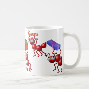 Taza De Café hormigas del navidad