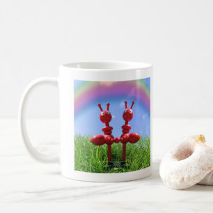 Taza De Café Hormigas en la hierba - Mejores amigos