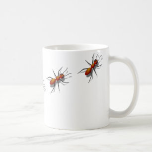Taza De Café Hormigas Rojas Trepando Sobre Ti