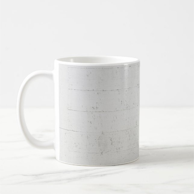 Taza De Café Hormigón de hormigón pintado de blanco (Izquierda)