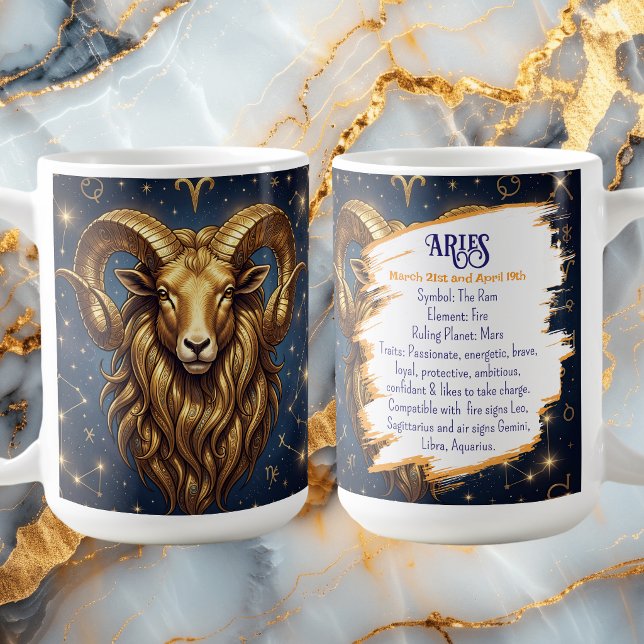 Taza De Café Horoscope Sign Aries | Astrology Traits & Dates (Subido por el creador)