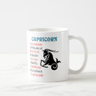 Taza De Café Horoscopio de Capricornio Rótulo Zodiaco