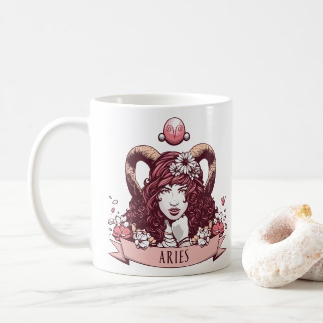 Taza De Café Horóscopo - ARIES (Con donut)