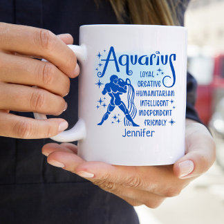 Taza De Café Horóscopo de rasgos personalizados de Aquarius Zod