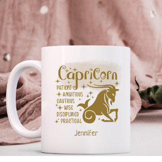 Taza De Café Horóscopo de rasgos personalizados de Zodiaco de C