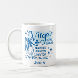 Taza De Café Horóscopo de trazos de virgo personalizados de Zod