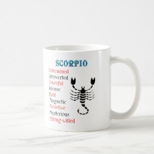 Taza De Café Horóscopo Escorpio Rótulo Zodiaco
