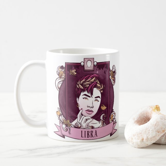 Taza De Café Horóscopo - LIBRA (Con donut)