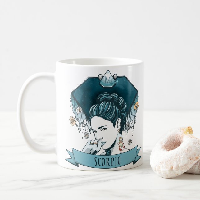 Taza De Café Horóscopo - SCORPIO (Con donut)