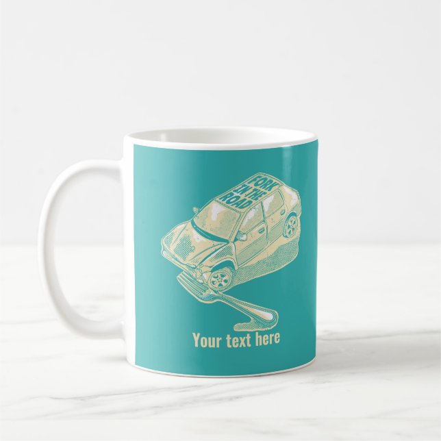 Taza De Café Horquilla en el accidente de tráfico (Izquierda)
