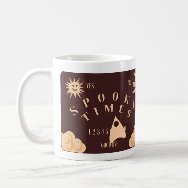 Taza De Café Horrible Times Spirit Board Halloween Vibes (Izquierda)