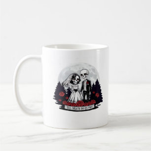 Taza De Café Horror Día de San Valentín Skeleton Pareja hasta l