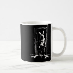 Taza De Café Horror Máscara de conejo Gótico Alt Slasher Cree