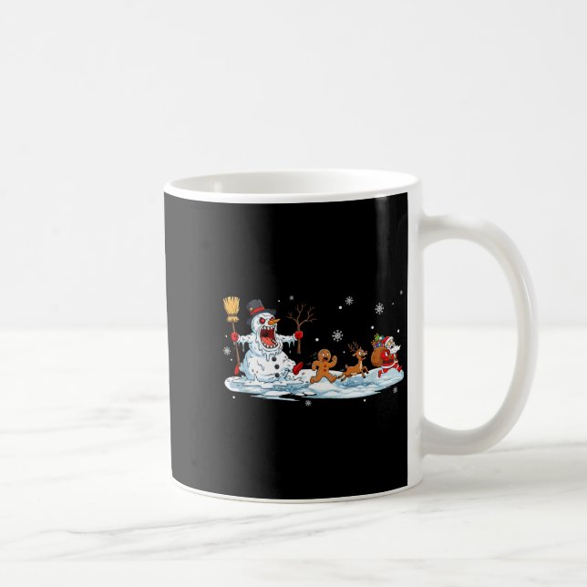 Taza De Café Horror Snowman Christmas Reindeer Gingerbread Sant (Derecha)