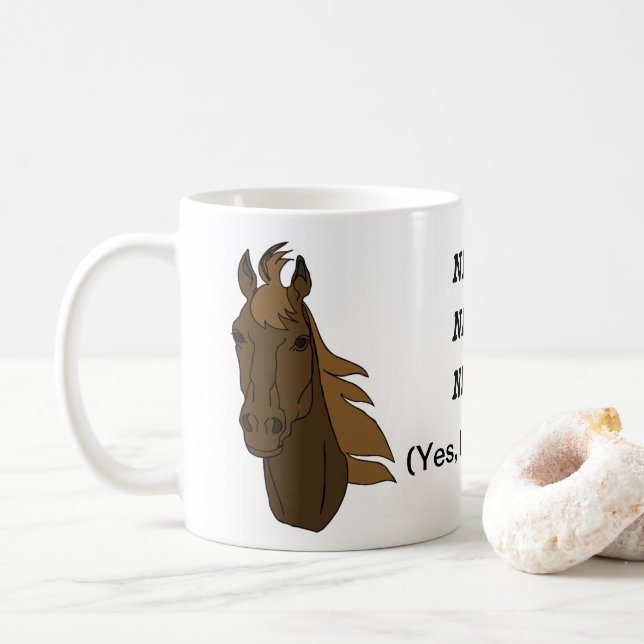 Taza De Café Horse Coffee Mug (Con donut)