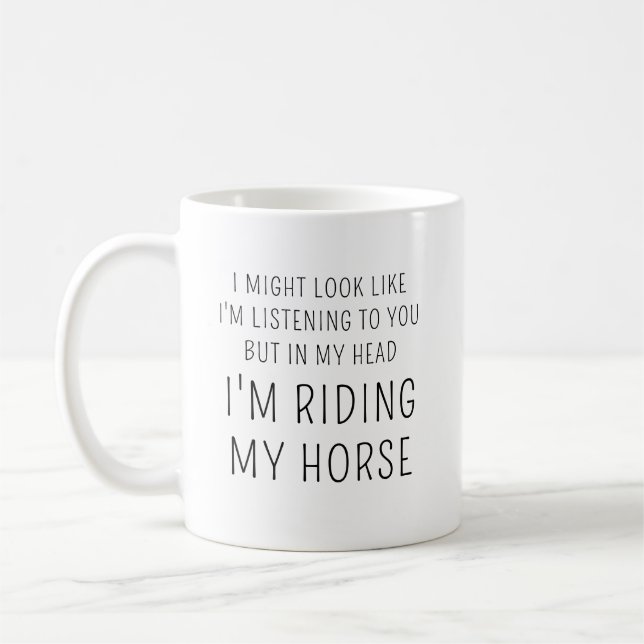 Taza De Café Horse Lover Equestrian Gift Funny Custom Name (Izquierda)