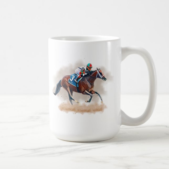 Taza De Café Horse Racing Mug (Derecha)