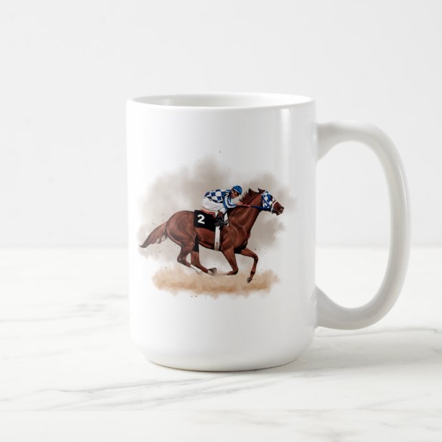 Taza De Café Horse Racing Mug (Derecha)