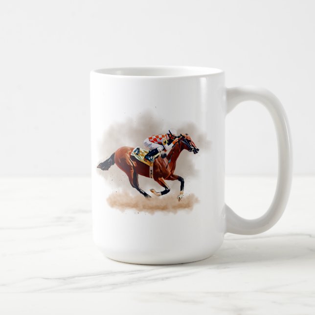 Taza De Café Horse Racing Mug (Derecha)