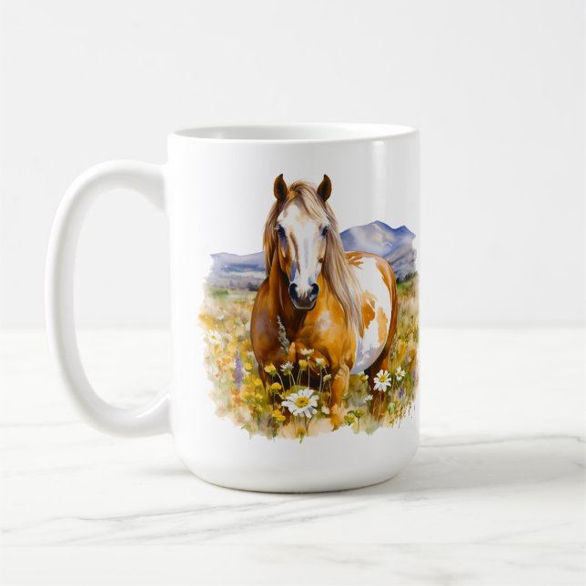 Taza De Café Horse Series 15 oz Classic Mug (Izquierda)