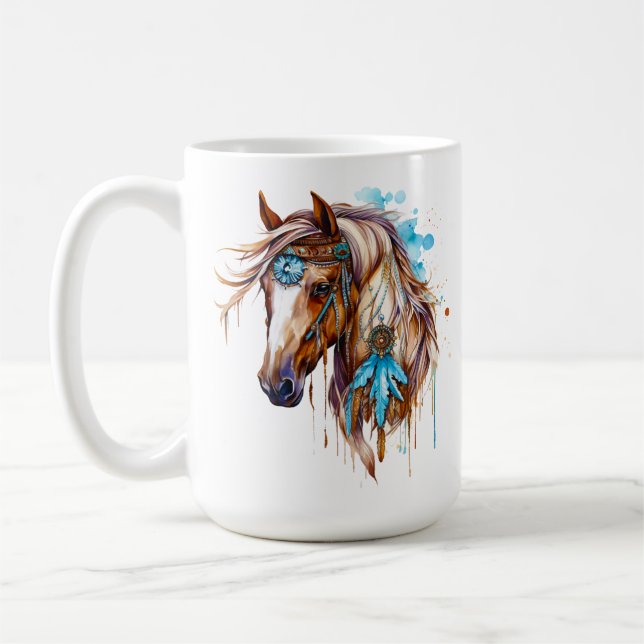 Taza De Café Horse Series 15 oz Classic Mug (Izquierda)