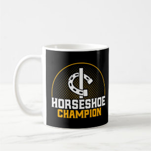 Taza De Café Horseshoe Pitching Horseshoe Campeón Pitcher Prem