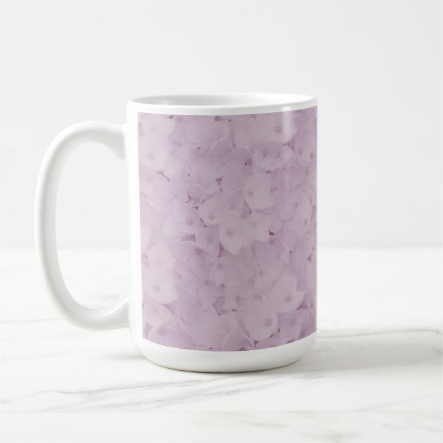 Taza de café Hortensias Rosa Tímido (Izquierda)