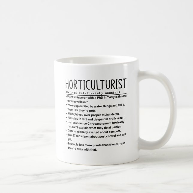 Taza De Café Horticulturista (Derecha)