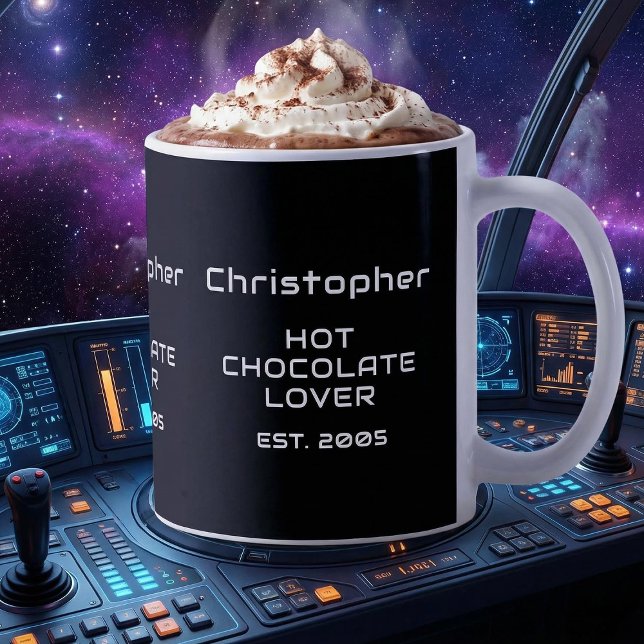 Taza De Café Hot Chocolate Lover White Sci-Fi Script Name Est. (Subido por el creador)