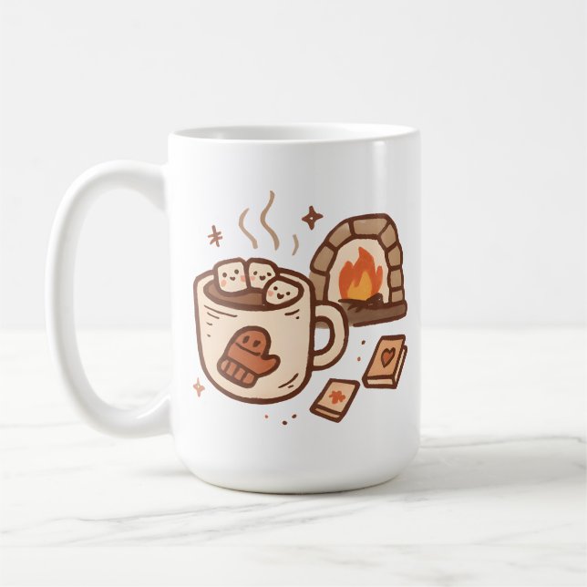 Taza De Café Hot Cocoa & Fireplace (Izquierda)