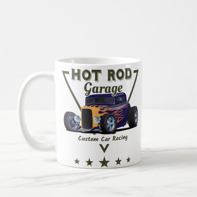 Taza De Café Hot Rod Garage! (Izquierda)