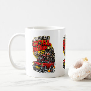 TAZA DE CAFÉ HOT ROD MINERO DE CARBÓN AMERICANO