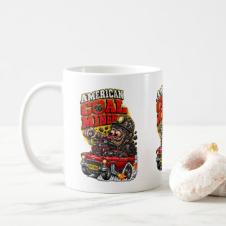 TAZA DE CAFÉ HOT ROD MINERO DE CARBÓN AMERICANO