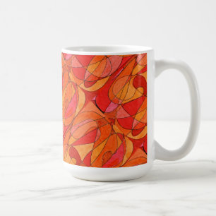Taza De Café "Hot Spot Tiled" Resumen de diseño