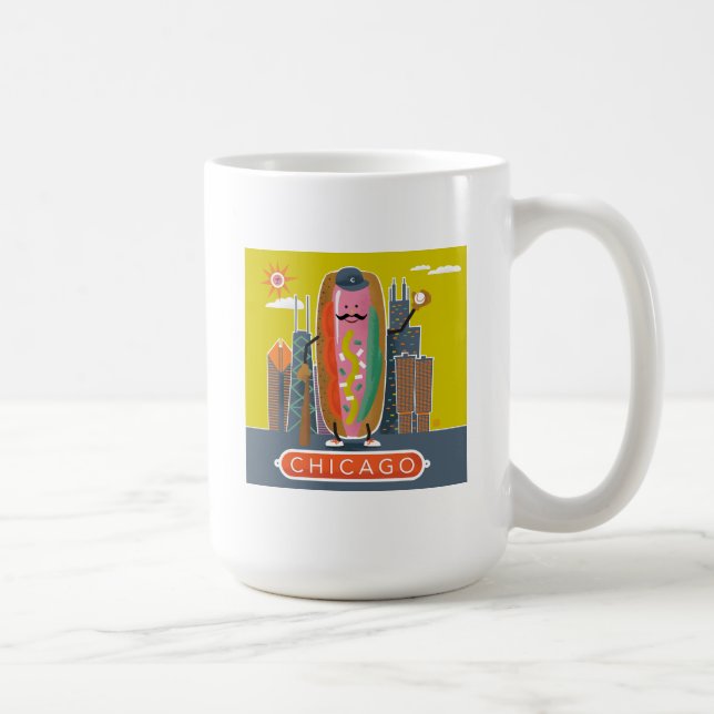 Taza De Café Hotdog de Chicago (Derecha)