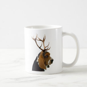 Taza De Café Hound de Basset y Antlers