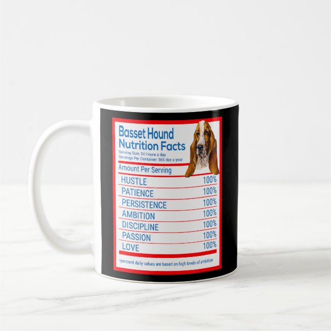 Taza De Café Hound Hound Dog Breve Dueño De Hechos Divertidos D (Izquierda)