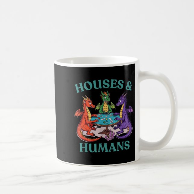 Taza De Café Houses And Humans Dragon Tabletop Rpg Fantasy Paro (Derecha)