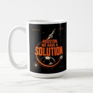 Taza De Café Houston Tenemos una Solución Fútbol Naranja