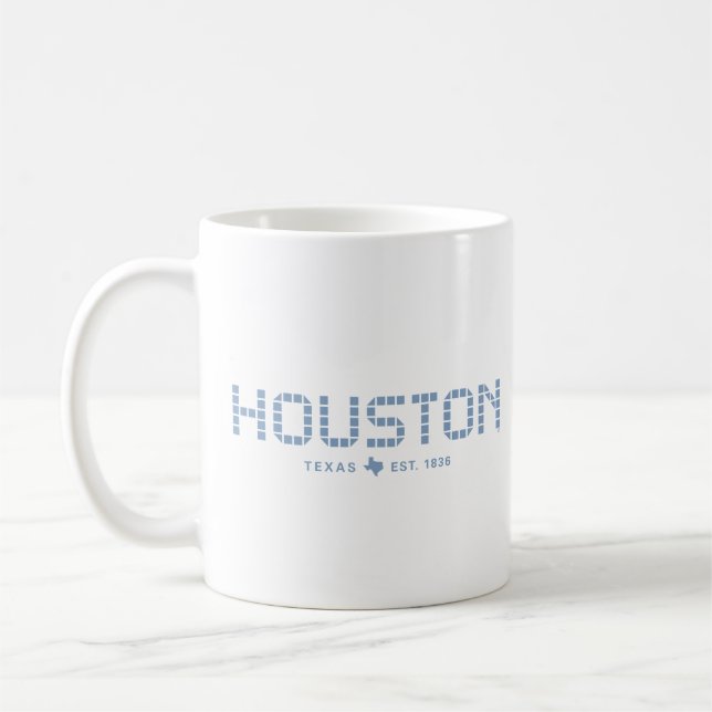 Taza De Café Houston Tile, Blue Tile, Houston Texas (Izquierda)