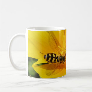 Taza De Café Hoverfly y Flower Mug