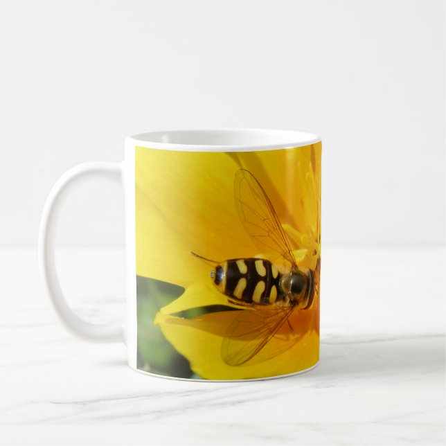 Taza De Café Hoverfly y Flower Mug (Izquierda)