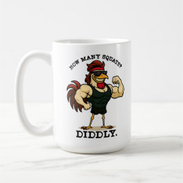 Taza De Café How Many Squats? Diddly – Funny Rooster Gym