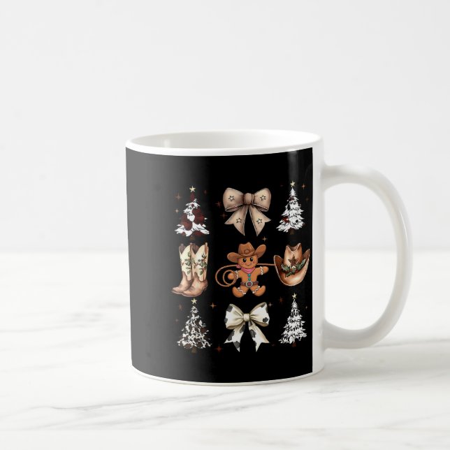 Taza De Café Howdy Christmas Cowboy Cowgirl Gingerbread Coquett (Derecha)