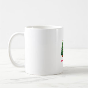 Taza De Café Howl-iday Cheer Beagle Con Un Diseño De Árbol De N