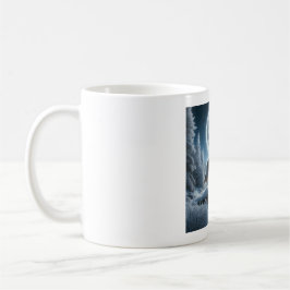 Taza De Café Howling Wolf In Winter